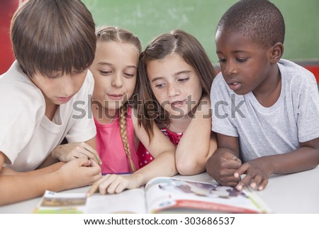 Pupils reading togethers