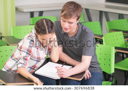 Teens in the class room