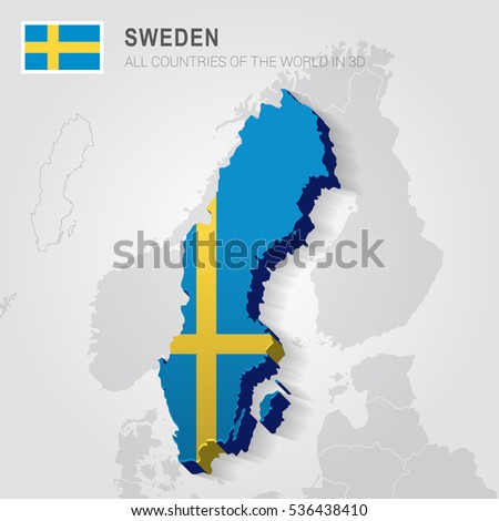 Sweden and neighboring countries. Europe administrative map.