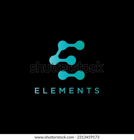 modern and clean logo letter E, vector illustration