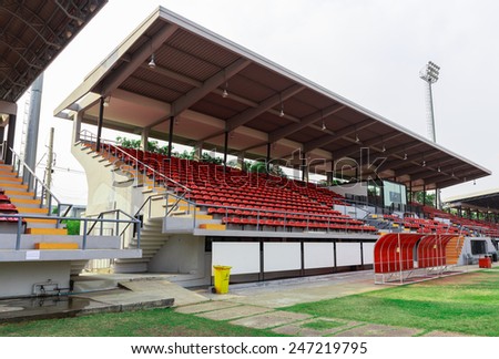 BANGKOK - JAN, 26 : The stadium of police united football club is already for next season. The location is good for fan club. THAILAND JAN,26 2015