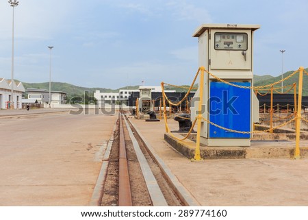SATTAHEEP CHONBURI-JUNE,23:The main distribution boxes are located in line at the navy dock yard where named \