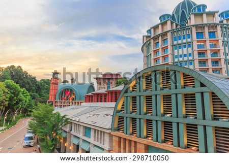 SINGAPORE - JULY,22 :Hard Rock Hotel Sentosa. Hard Rock Hotel is a resort hotel is located within Resort World Sentosa.SINGAPORE JULY,22 2015