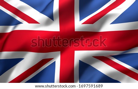 Similar – Image, Stock Photo Union Jack flag flying above a pebble beach