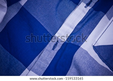 Elegant blue and white shirt texture shaped with squares