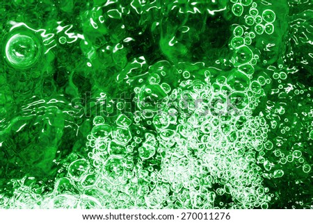 Abstract green water bubble texture.
