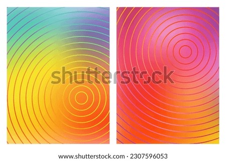 Set of rainbow blurred background with circle stripe in it. Best template for presentation, banner, wallpaper, wrapping paper and more. 