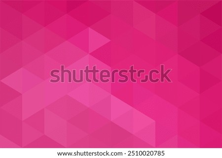 Mosaic magenta pixel background. Gradient abstract geometric background. Artistic triangle puzzle background.