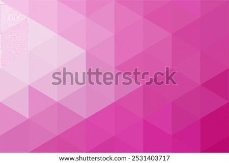 Mosaic triangle pink magenta background. Gradient pixel polygonal background.