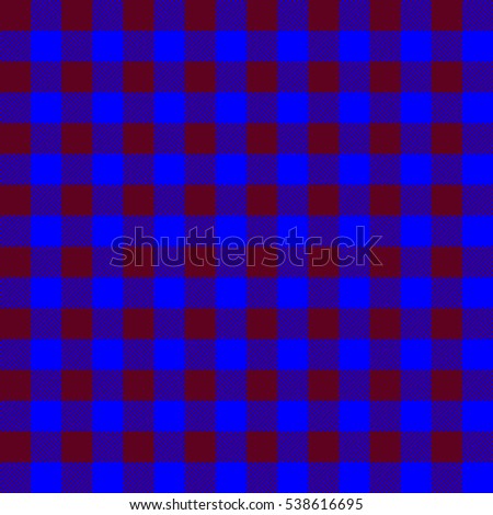 Seamless checkered pattern with bordeaux-blue stripes and squares - Eps10 vector graphics and illustration