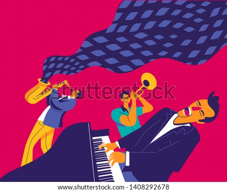 Saxophone and Trumpet Free Vector | Download Free Vector Art | Free-Vectors