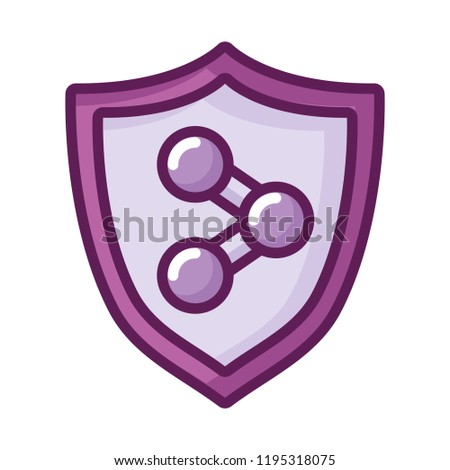 security shield with share symbol