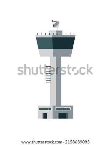 airport control tower icon isolated