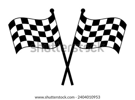 rally racing flags illustration isolated