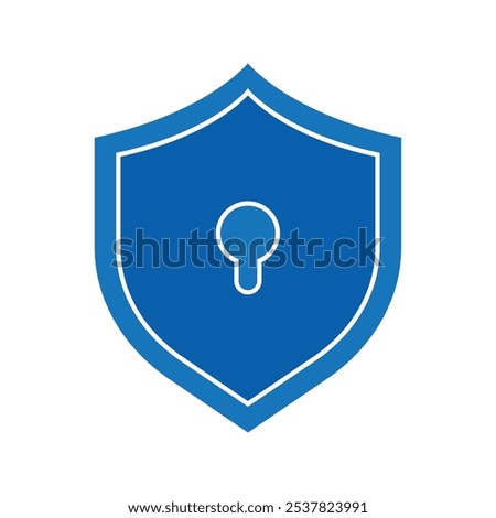 security shield keyhole isolated icon