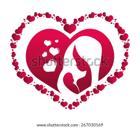 Happy mothers day card design, vector illustration.