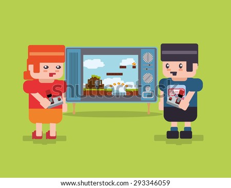 Video games digital design, vector illustration 10 eps graphic