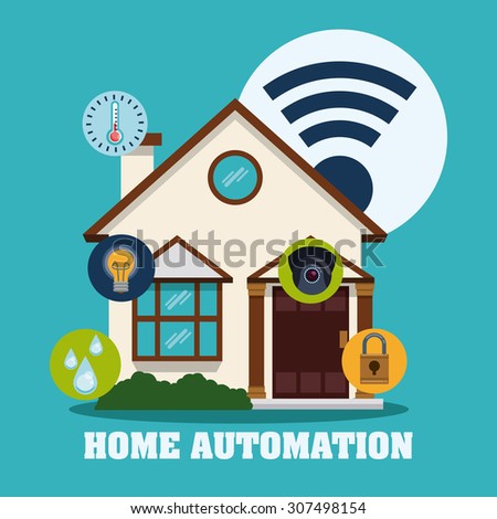 Smart house design, vector illustration eps 10.