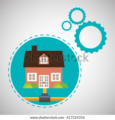 Home automation design. smart house icon. house concept, vector illustration