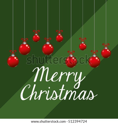 Merry Christmas Card Icon Vector Illustration Graphic Design