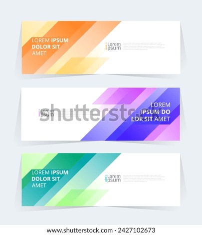 Geometric banner design with Vector presentation template.