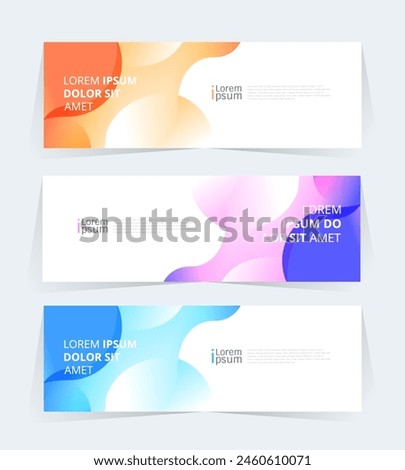 Geometric banner design with Vector presentation template.