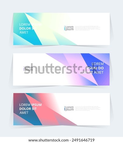 Geometric banner design with Vector presentation template.