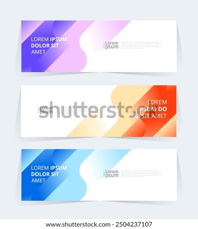 Geometric banner design with Vector presentation template.