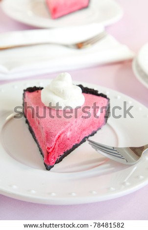 A cold and creamy treat perfect for summer frozen raspberry pie
