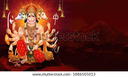 Hanuman Indian god Hanuman ji wallpaper 3d Illustration 