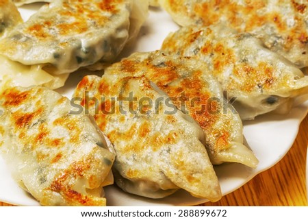 Home-cooked meal of pot sticker Japan