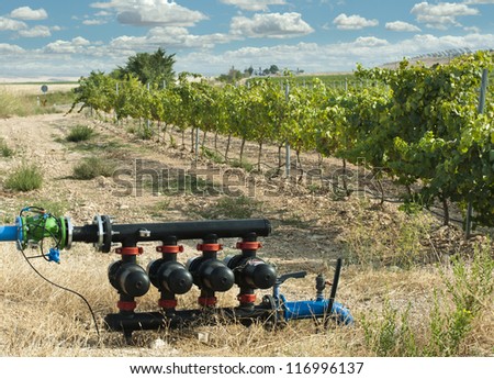 Water pumps for irrigation of vineyards