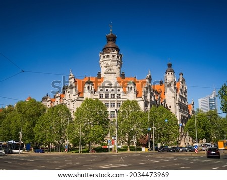 Similar – Image, Stock Photo New City Hall Leipzig