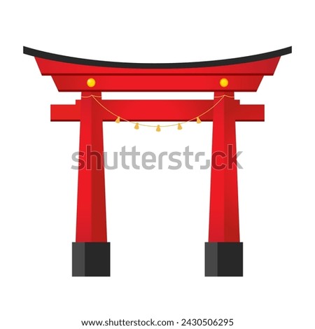 Japanese traditional Shinto Torii Gate landmark.