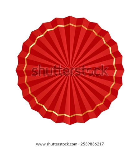 Traditional decorative Chinese fan isolated on white background. 