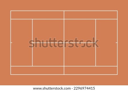 Clay tennis court, tactics board	