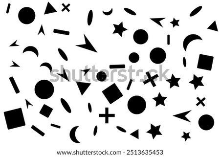 special shapes design on white background