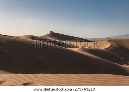 Sunset at Erg Lamhazil (Moroccan Sahara)