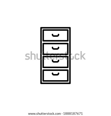 Illustration Vector graphic of cabinet icon