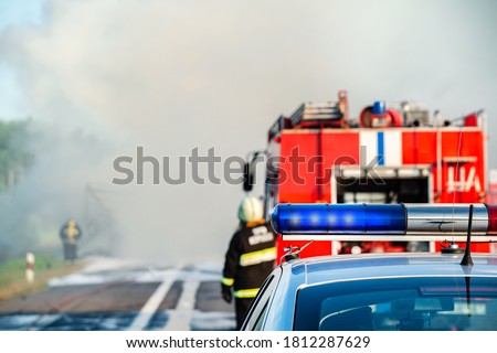 Similar – Image, Stock Photo crime scene | fire investigation