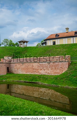 Belarusian tourist landmark attraction Nesvizh Castle - medieval castle in Nesvizh, Belarus