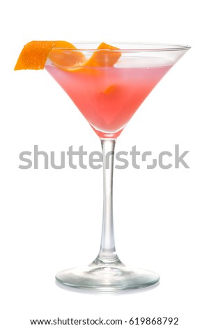 Similar – Image, Stock Photo Glass of Cosmopolitan refreshing cocktail on table