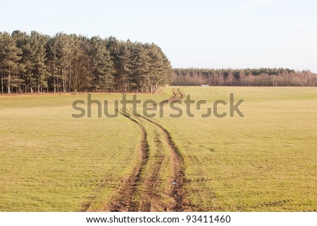 Farmers field in winter