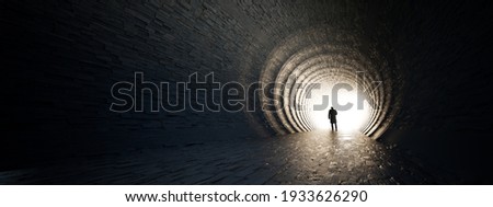 Image, Stock Photo Tunnel wall Tunnel vision