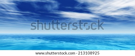 Concept conceptual sea or ocean water waves, sky cloudscape exotic or paradise banner background, metaphor to nature, peace, summer, travel, tropical, tourism, environment, vacation holiday