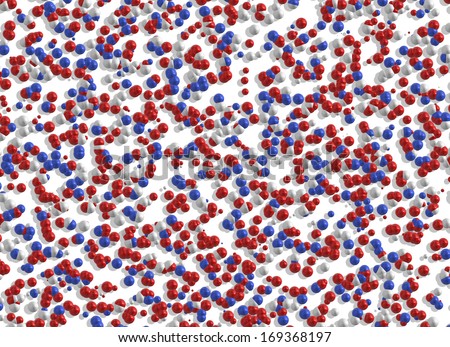 many different coloured molecule shapes on a white backgrounds. science pattern