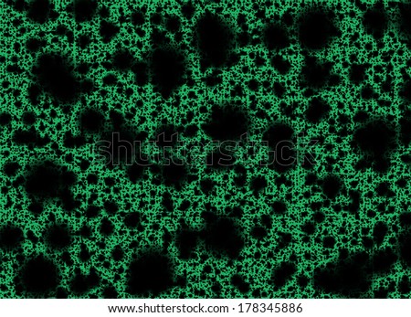 porous green texture pattern with hole. biology backgrounds