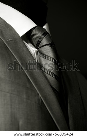 Chic and stylish suit for businessman, black and white
