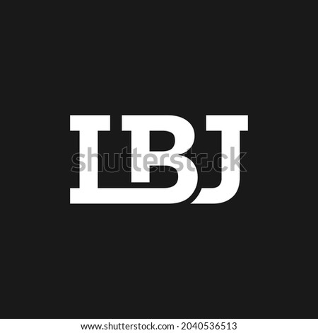 Letter Initial Monogram L B J LBJ Logo Design Template. Suitable for General Sport Fashion Shop or Personal Marketing Business Brand Company in Simple Style Logo Design.
