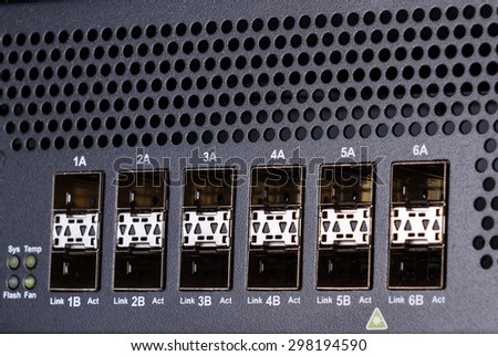 Blank fiber optic slot on network core switch
